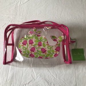 VERA BRADLEY CLEAR COSMETIC BAG WHALE LILLI BELL NWT PREPPY